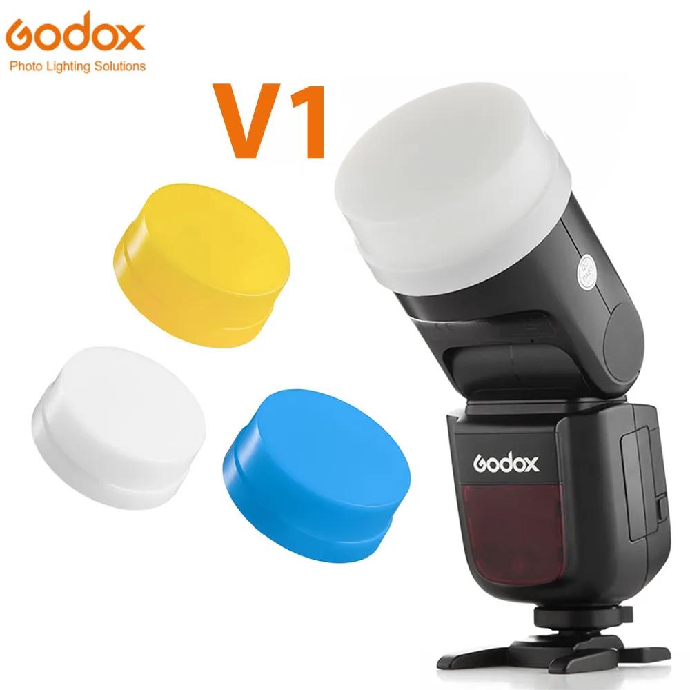 Godox V1 V1-C V1-N V1-S V1-F V1-O V1-P 스피드라이트 플래시, 화이트, 블루, 옐로우 디퓨저 소프트 박스 케이스